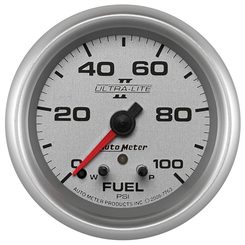 AutoMeter Ultra-Lite II 2 5/8-Inch 0-100 PSI Digital Fuel Pressure Gauge, Part Number 7763