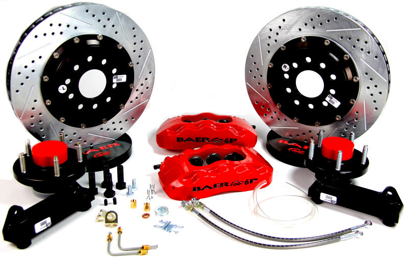 Baer Brakes 64-72 GM A-Body and 67-69 F-Body 14-inch Pro+ Front Brake Kit with Red Calipers and Slot Drilled Rotors