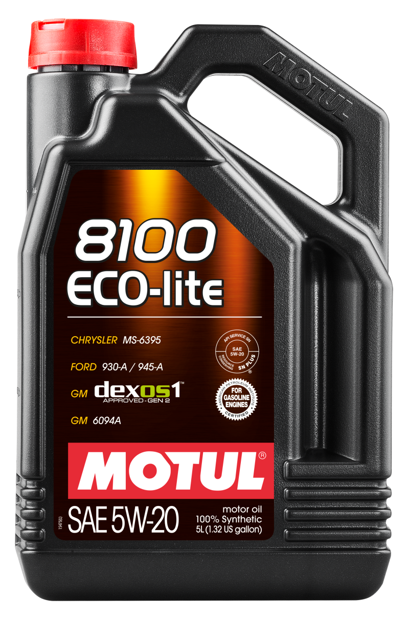 Motul 5L Synthetic Engine Oil 8100 5W20 ECO-LITE - Case of 4