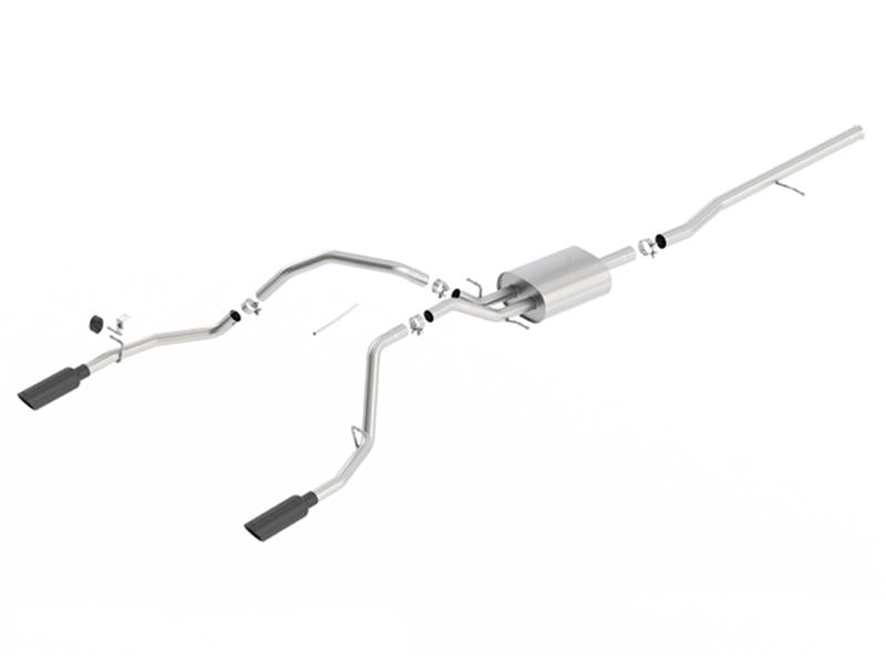 Borla ATAK Cat-Back Exhaust System, Part Number 140537BC, for 2014-2018 Chevrolet Silverado 1500 and GMC Sierra 1500 5.3L V8