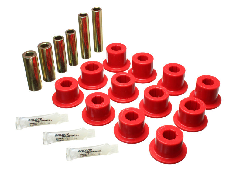 Energy Suspension eng8.2117R - 07-21 Toyota Tundra Red Rear Leaf Spring Shackle Bushing Set
