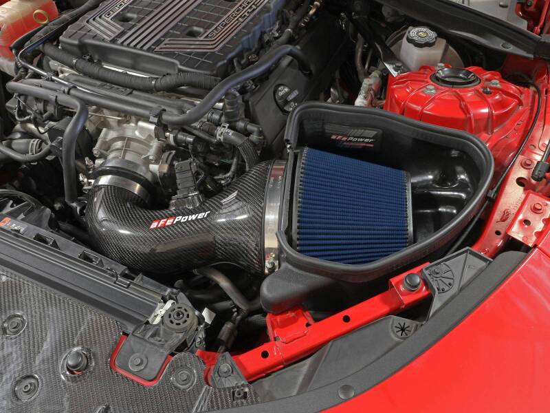 aFe Track Series Carbon Fiber Intake System with Pro 5R Filter for 2017-2024 Chevrolet Camaro ZL1 6.2L V8 | 57-10018R