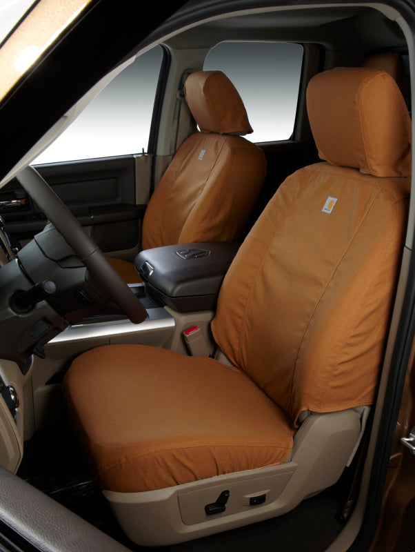Covercraft 21-24 Ford F-150 Carhartt SeatSaver Custom Front Row Seat Covers - Brown