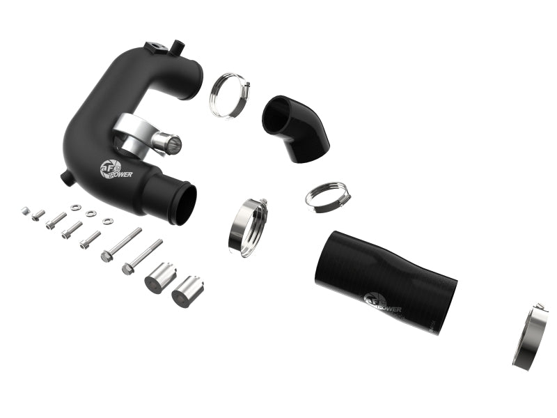 aFe BladeRunner 2-1/2-Inch Aluminum Hot Charge Pipe, Black, Part 46-20468-B for 2018-2023 Jeep Wrangler JL 2.0L Turbo