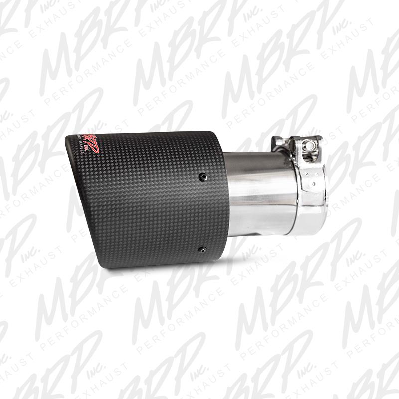 MBRP T5123CF Universal Carbon Fiber Exhaust Tip, 2.5-Inch Inlet, 4-Inch Outlet