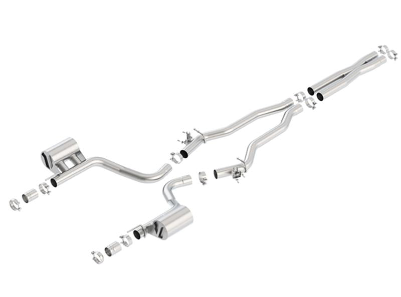 Borla ATAK Cat-Back Exhaust System with Valve Simulators for 2015-2023 Dodge Charger SRT Hellcat 6.2L V8, Part 140669