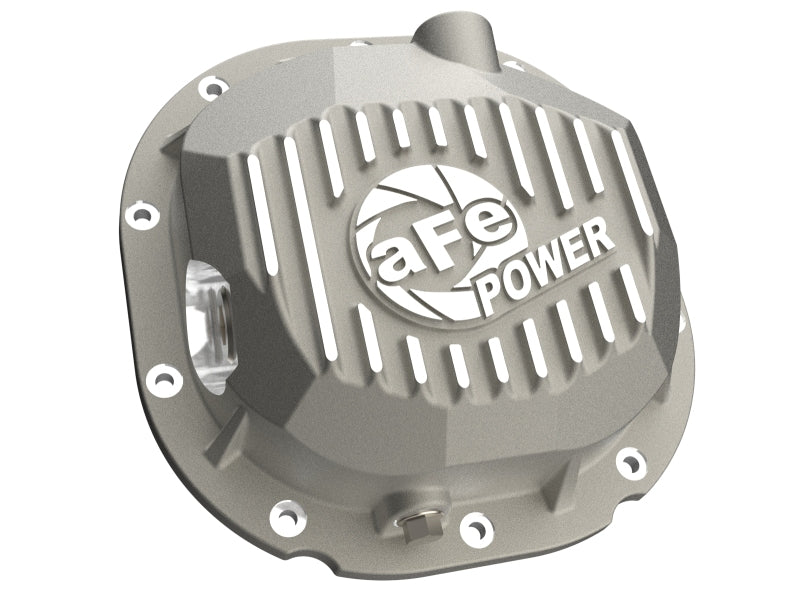 aFe POWER Street Series Rear Differential Cover, Raw with Machined Fins, Ford 8.8 Axle, Part Number 46-71410A