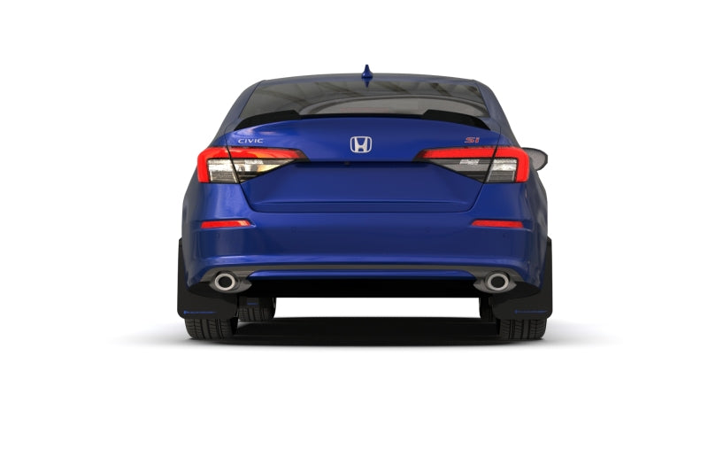 Rally Armor 2022 Honda Civic (Incl. Si/Sport/Touring) UR Black Mud Flap w/ Grey Logo