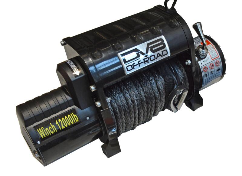 DV8 Offroad 12,000-Pound Winch with Synthetic Rope, Wireless Remote and Aluminum Fairlead - DVEWB12SR