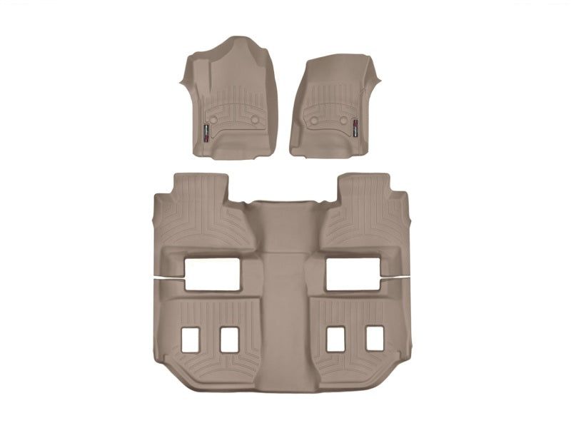 WeatherTech 2015+ Chevy Suburban Front and Rear FloorLiners - Tan