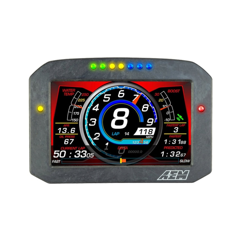 AEM CD-7G Carbon Flush Digital Dash Display with 20 Hz GPS, Part Number 30-5702F