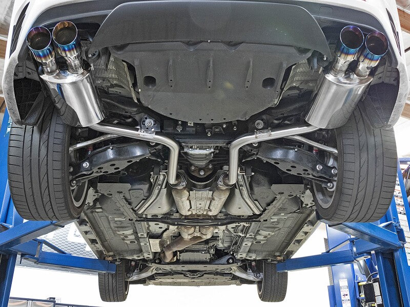 aFe Takeda 49-36037-L Axle-Back Exhaust System with Blue Flame Tips for Lexus RC