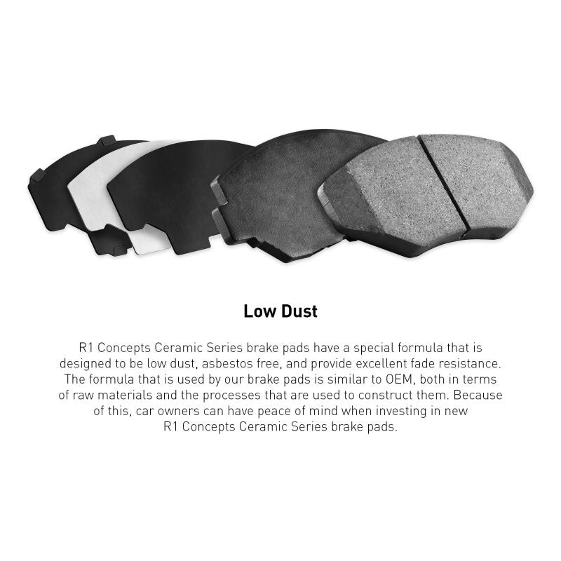 R1 Concepts Ceramic Brake Pads for Cadillac CTS and SRX - Rear Fitment