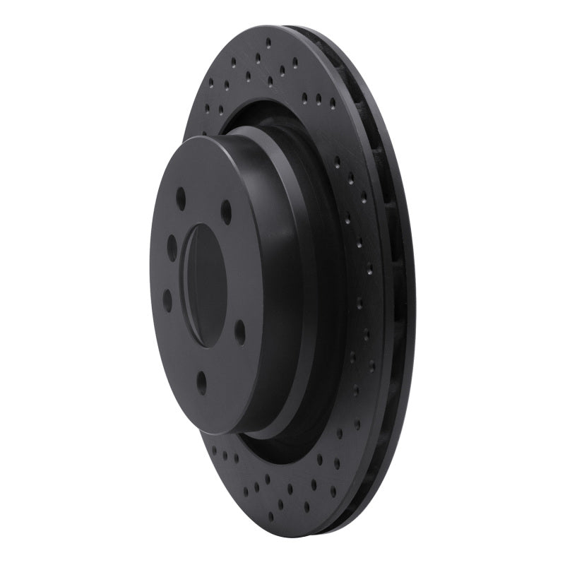 R1 Concepts RNC623-31035D Rear Right Drilled Black Brake Rotor for 1995-1999 BMW M3 E36