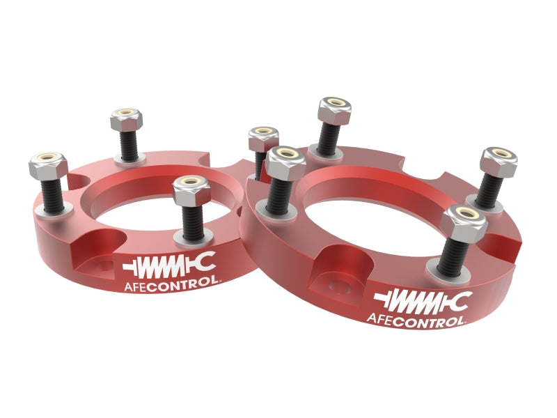 aFe CONTROL 1.5-Inch Front Leveling Kit for 2024-2025 Toyota Tacoma 4WD, Red - 416-72T010-R