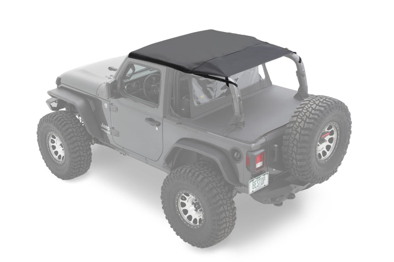 Bestop Header Safari Cable Style Bikini for Jeep Wrangler JL 2-Door (Black Diamond) – Model 1022906