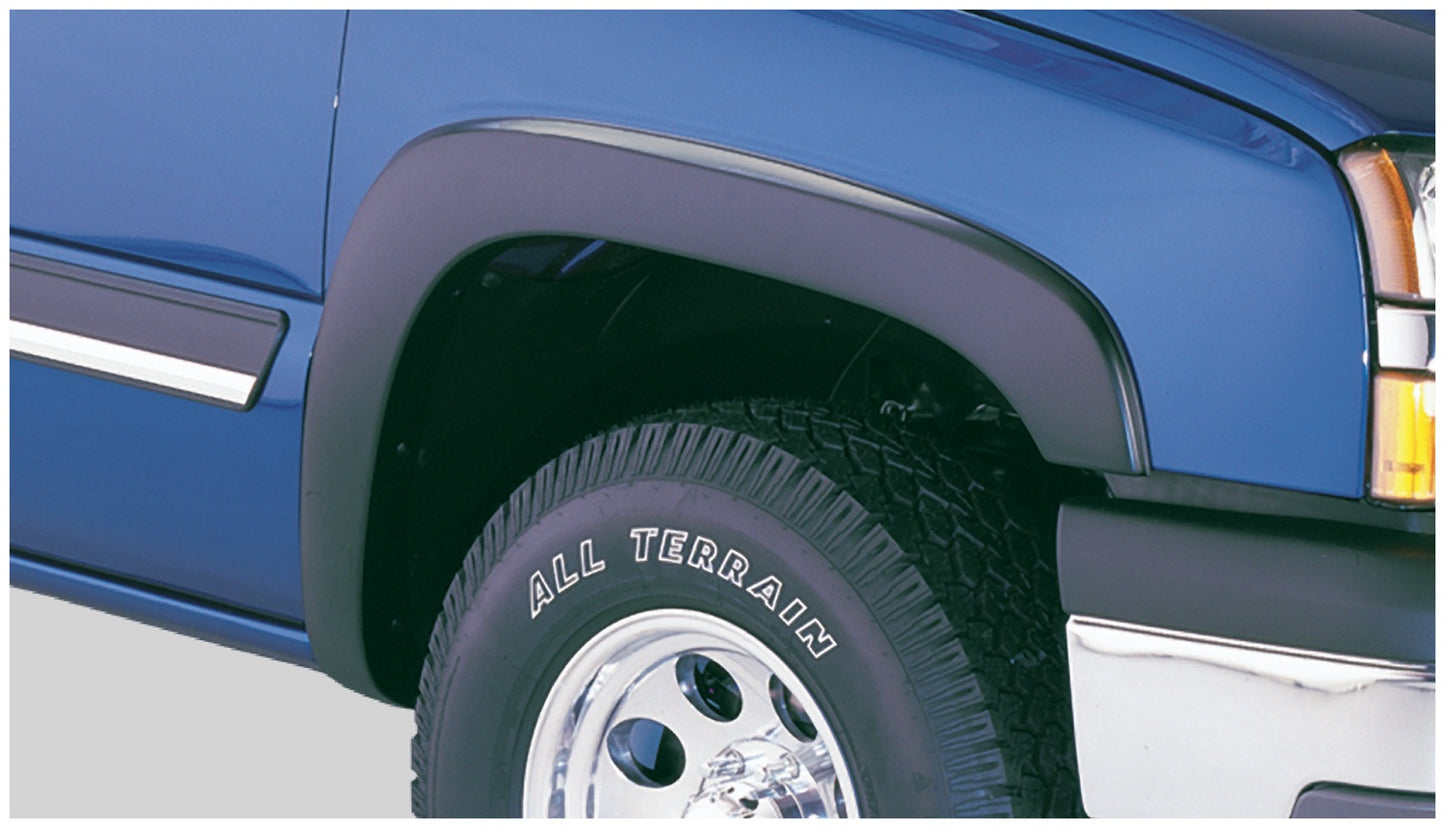 Bushwacker - 40907-02 - Fender Flare -  40907-02 Black OE-Style Smooth Finish 4-Piece Fender Flare Set for 1999-2007 Chevrolet Silverado/GMC Sierra (Check Application Guide) - P/N: 40907-02