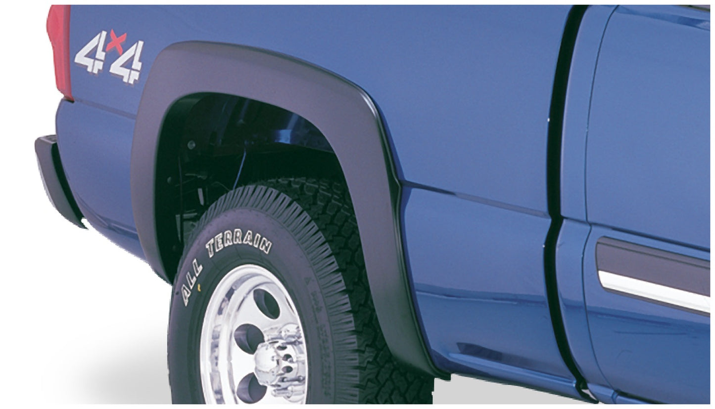 Bushwacker - 40907-02 - Fender Flare -  40907-02 Black OE-Style Smooth Finish 4-Piece Fender Flare Set for 1999-2007 Chevrolet Silverado/GMC Sierra (Check Application Guide) - P/N: 40907-02