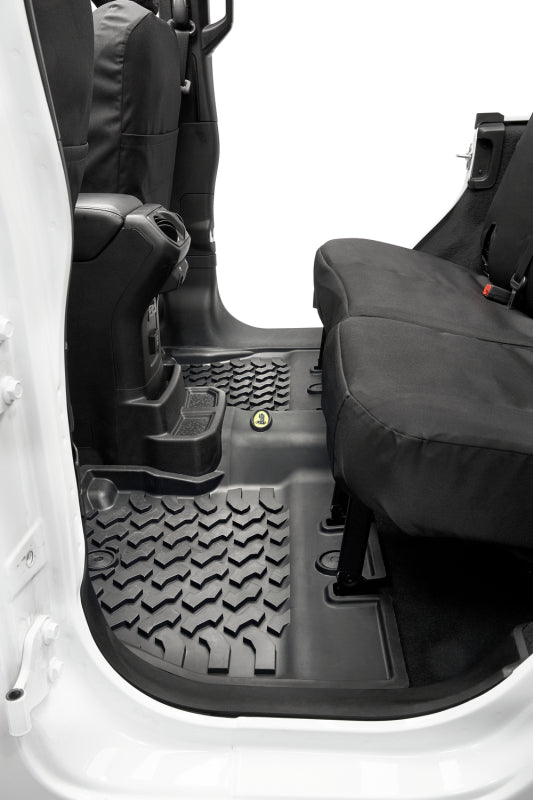 Bestop 2018-2026 Jeep Wrangler JL Rear Floor Mats (Black) – Custom Fit for 4-Door Models