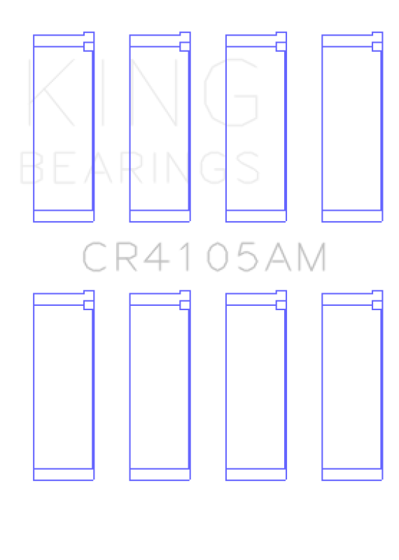 King Engine Bearings CR4105AM Standard Rod Bearing Set for Mazda FS-DE, FP and FS DOHC 16-Valve Engines