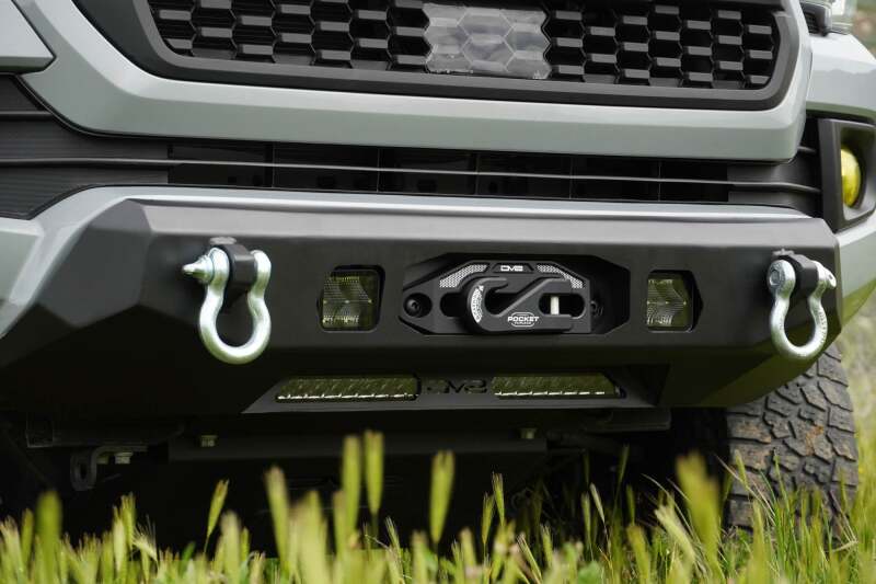 DV8 Offroad Centric Series Center Mount Winch Front Bumper for 2016-2023 Toyota Tacoma, Part Number dveFBTT1-06