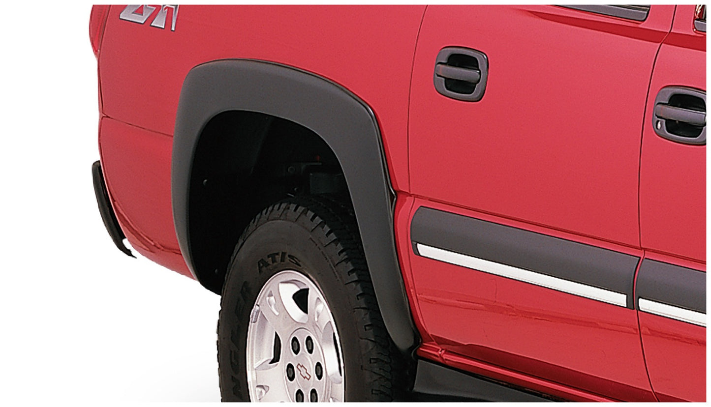 Bushwacker - 40936-02 - Fender Flare -  40936-02 Black OE-Style Smooth Finish 4-Piece Fender Flare Set for 2007-2014 Chevrolet Tahoe (Excludes LTZ) - P/N: 40936-02