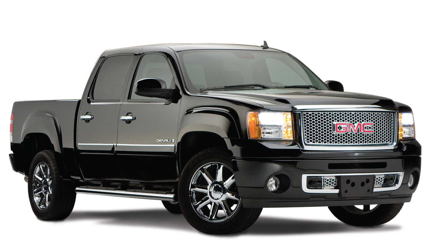 Bushwacker - 40939-02 - Fender Flare -  40939-02 Black OE-Style Smooth Finish 4-Piece Fender Flare Set for 2007-2013 GMC Sierra 1500; Fits 69.3 In. Bed - P/N: 40939-02