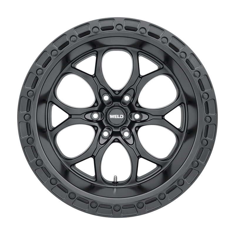 Weld W108 20X9 Ledge 6X135 ET00 BS5.00 Satin Black / Black Ring 87.1
