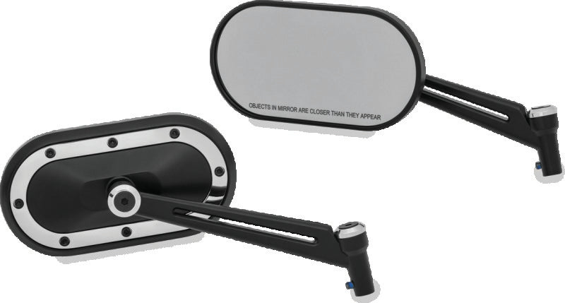 Kuryakyn Heavy Industry Mirrors Satin Black and Chrome – Part Number 1766