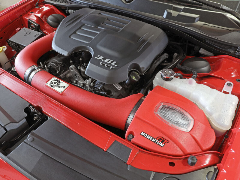 aFe Momentum GT Pro DRY S Cold Air Intake System, Red, Part Number 51-72201-R, for Dodge Challenger, Charger and Chrysler 300 3.6L V6