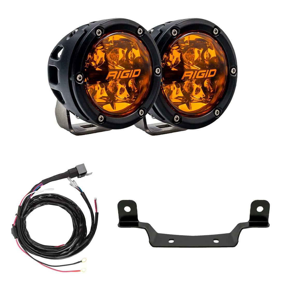 Rigid Industries - 41651 - Grilles - Polaris Razor 360-Series Amber PRO Grille Light Kit
