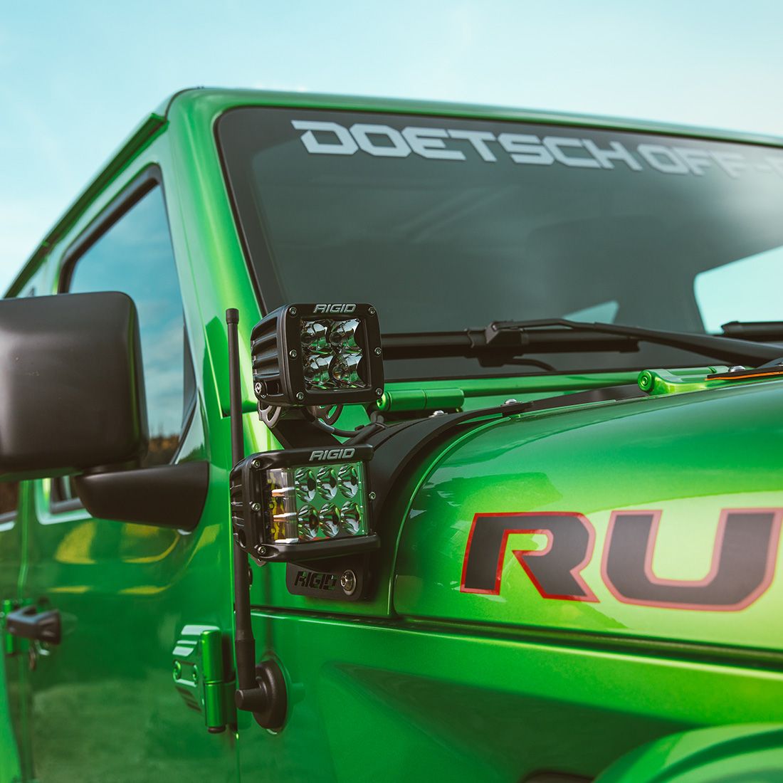 Rigid Industries - 41656 - Mounting Brackets(Lighting) - 18-Pres Jeep Wrangler JL Cowl Mount Fits 2 D-Series Pro
