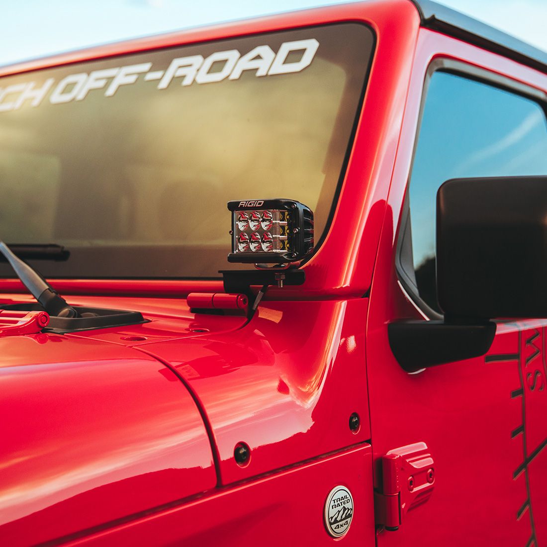 Rigid Industries - 41659 - Mounting Brackets(Lighting) - 2018 Wrangler JL A-Pillar Mount