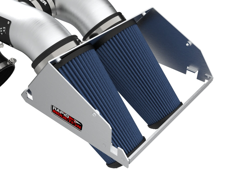 aFe Rapid Induction Pro 5R Cold Air Intake System with Brushed Aluminum Tubes for 2021-2026 Ford F-150 Raptor 3.5L V6 Twin-Turbo