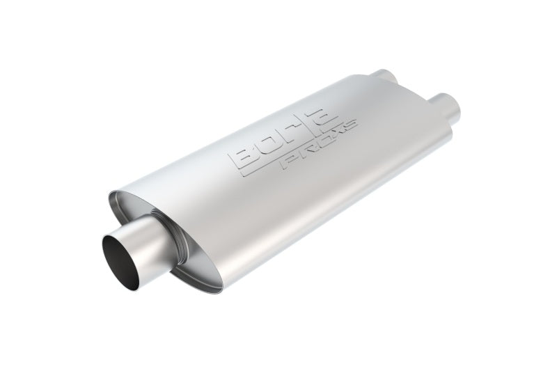 Borla ProXS 3-Inch Center Inlet, Dual 2.25-Inch Outlet Oval Muffler - Part Number 40670