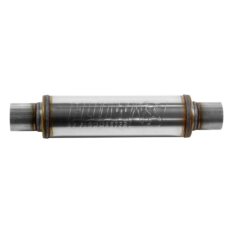 Flowmaster FlowFX Muffler 2.50 Inch Inlet/Outlet - 4 Inch Round Body - Stainless Steel - Part Number FLO71416