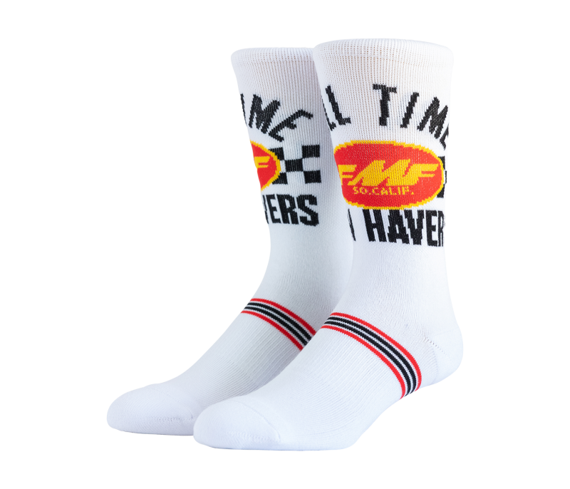 FMF Racing Full Time Sock White for Motorcycle and ATV Applications