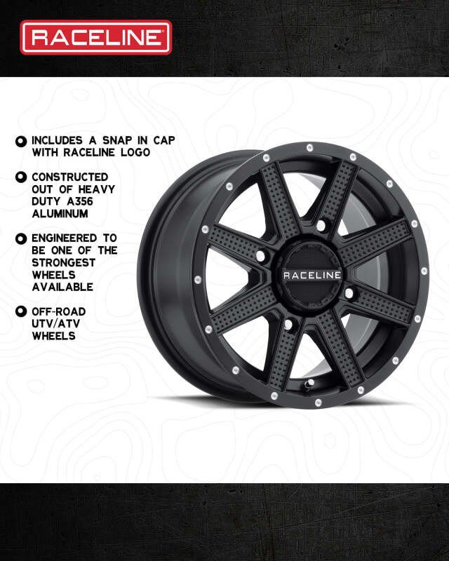 Raceline A92B Hostage 14x7 Satin Black Wheel, 4x156 Bolt Pattern, -47mm Offset