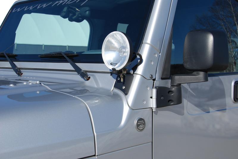MBRP 97-06 Jeep Wrangler TJ Windshield Light Bracket Kit, Part Number MBRP131043