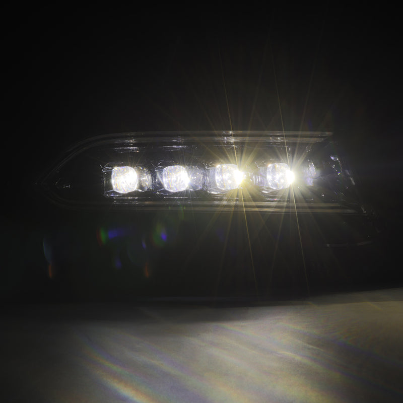 AlphaRex ARX880500 Nova-Series LED Projector Headlights for 2015–2023 Dodge Charger, Alpha-Black with Active Light, Sequential Signal and Switchback DRL