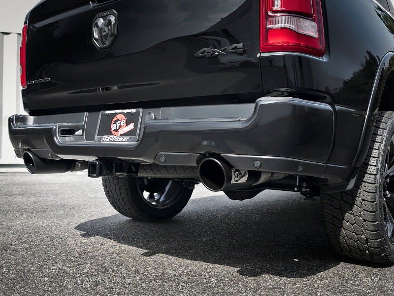 aFe MACH Force-Xp 3-Inch Stainless Steel Cat-Back Exhaust with Dual Black Tips for 2019-2024 Ram 1500 5.7L HEMI, Part Number 49-42059-B