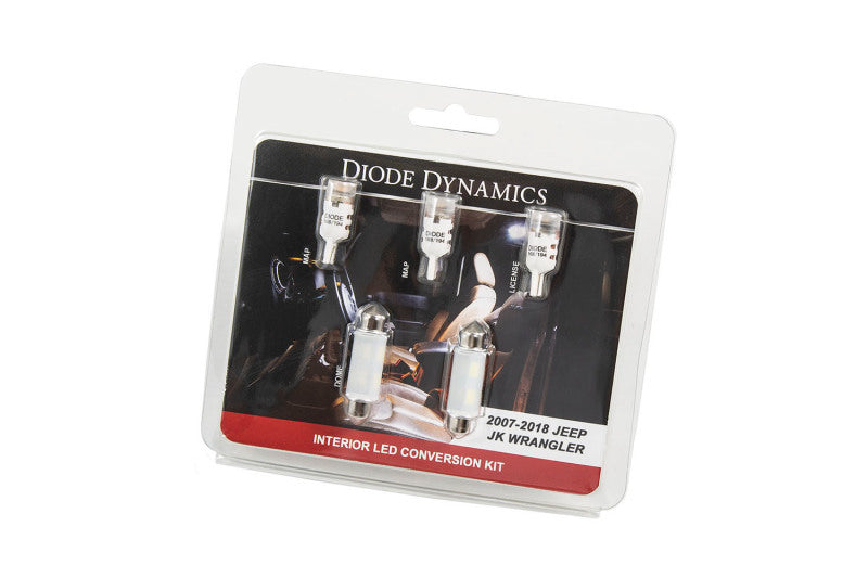 Diode Dynamics Wrangler JK 4-Door Interior LED Bulb Kit Stage 2 Cool White DD0364