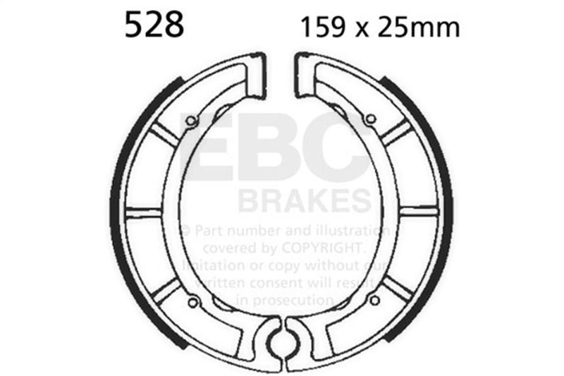 EBC Powersports EBC528 Motorcycle and ATV Replacement Brake Shoes