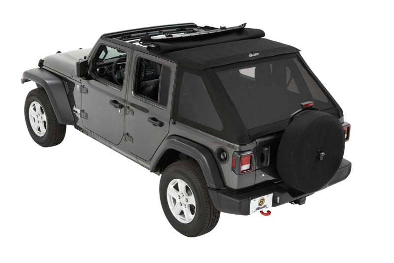 Bestop 18-26 Jeep Wrangler JL 4-Door Trektop Premium Black Twill Soft Top
