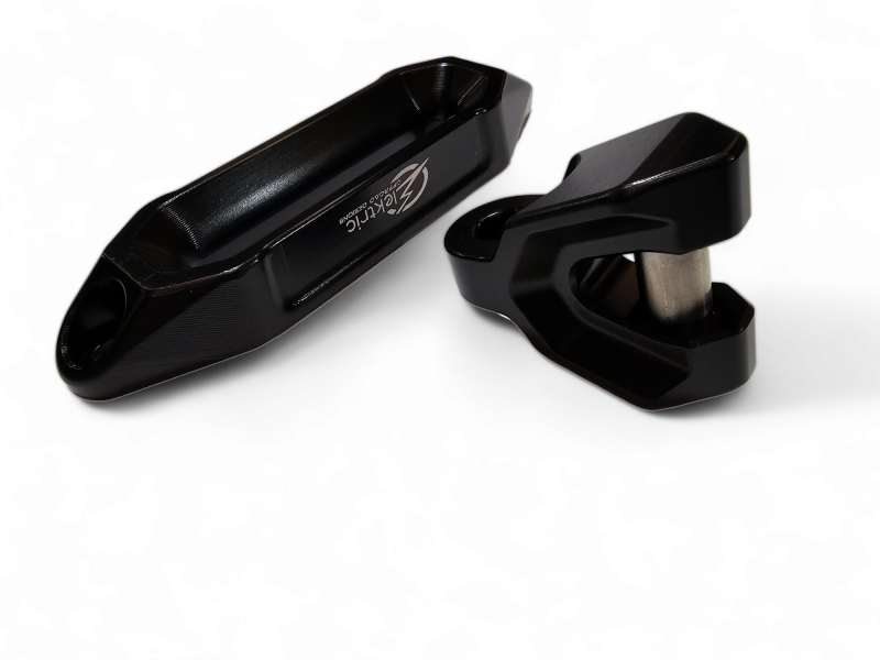 Elektric Off Road Winch Hawse Fairlead and Hook Combo - Anodized Black for UTVs