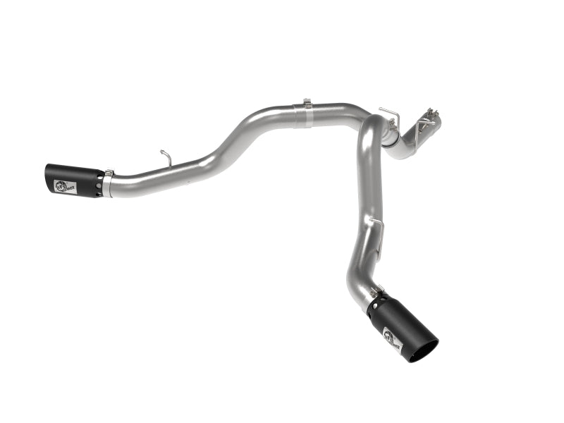 aFe Large Bore-HD 4-Inch 409 Stainless Steel DPF-Back Exhaust System with Black Tips for 2020-2026 GM Diesel Trucks, 6.6L L5P