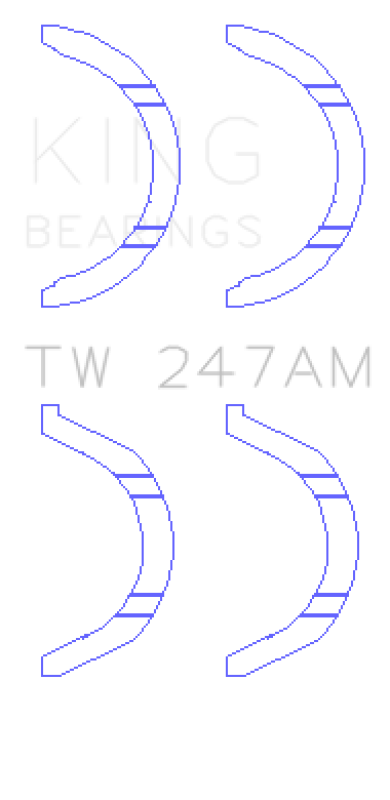King Engine Bearings TW247AM Thrust Washer Set for Mitsubishi and Hyundai V6 Engines