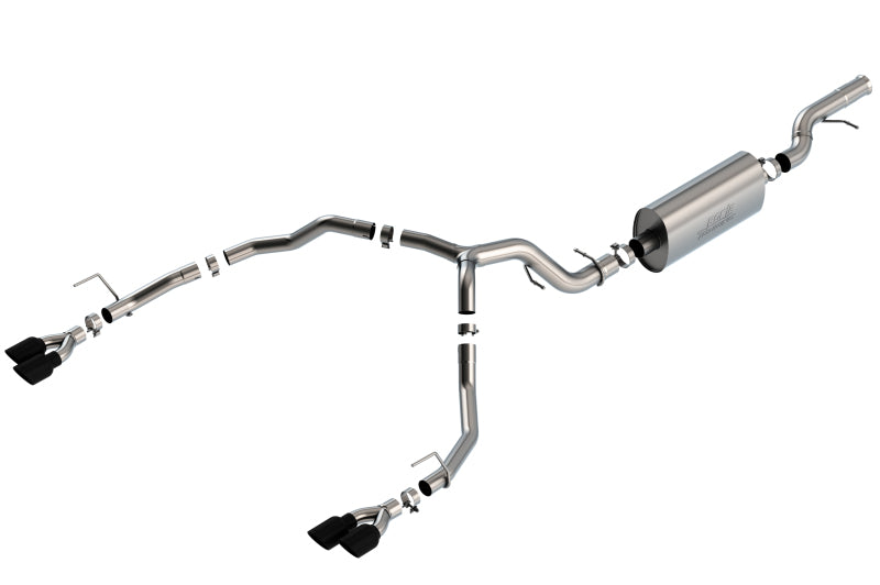 Borla 140858BC Touring Cat-Back Exhaust System for 2021-2026 Chevrolet Tahoe and GMC Yukon 6.2L V8