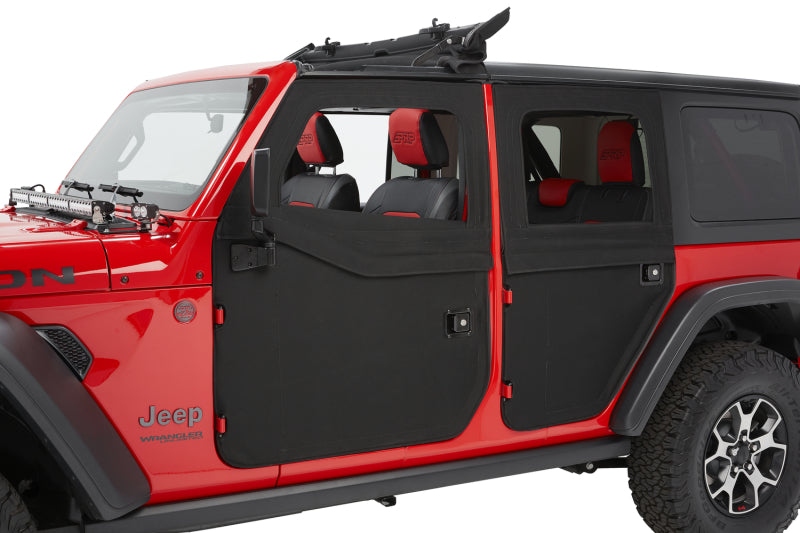 Bestop Front Full Fabric Doors for Jeep Gladiator 2020-2026 & Wrangler JL 2018-2026 – Black Diamond
