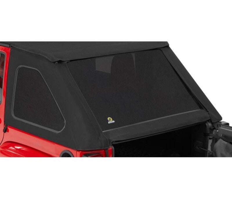 Bestop Jeep Wrangler JK 4-Door Window Set (Premium Black Twill, Fits Trektop 56923)